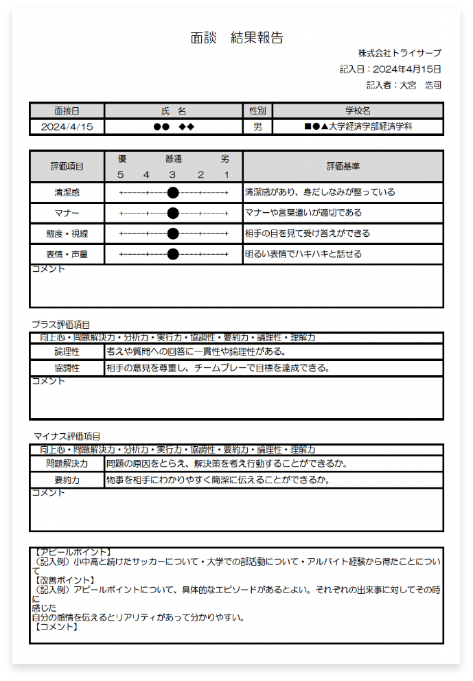 レポート例